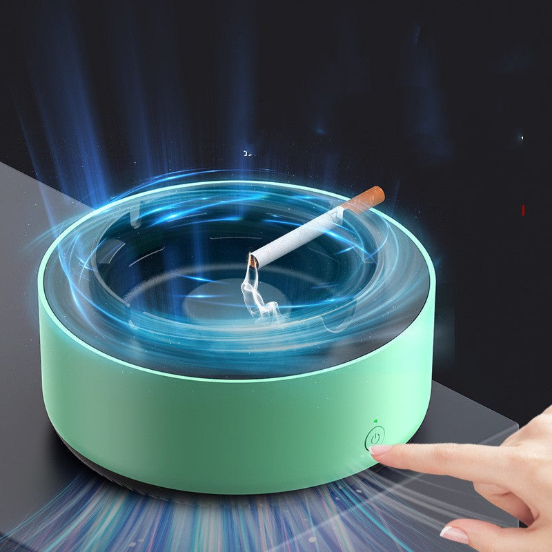 AeroTray™ electronic smokeless ashtray in mint green