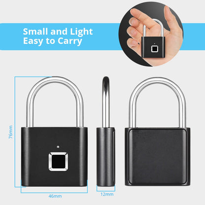 TouchLock™ biometric fingerprint padlock